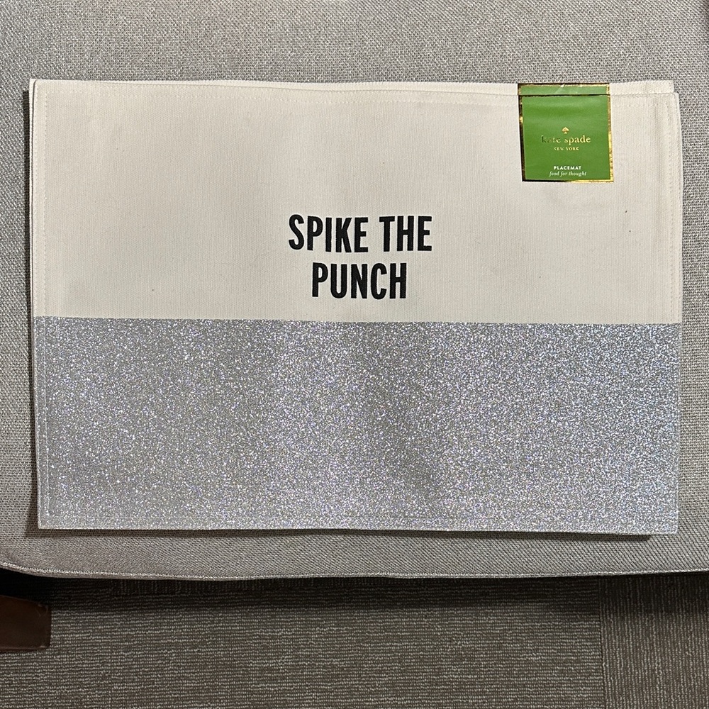 Kate Spade silver glitter Accent Placemat